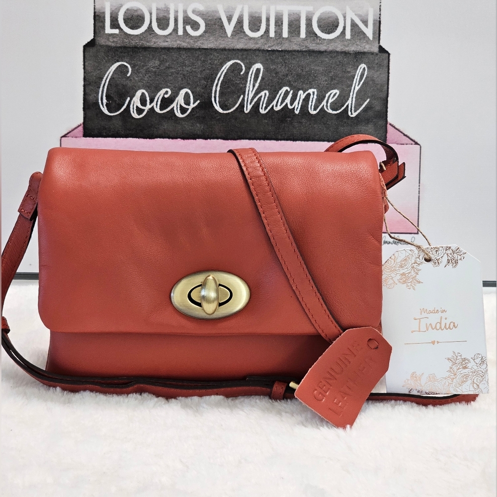 NWT Made in India Genuine Leather Crossbody Bag